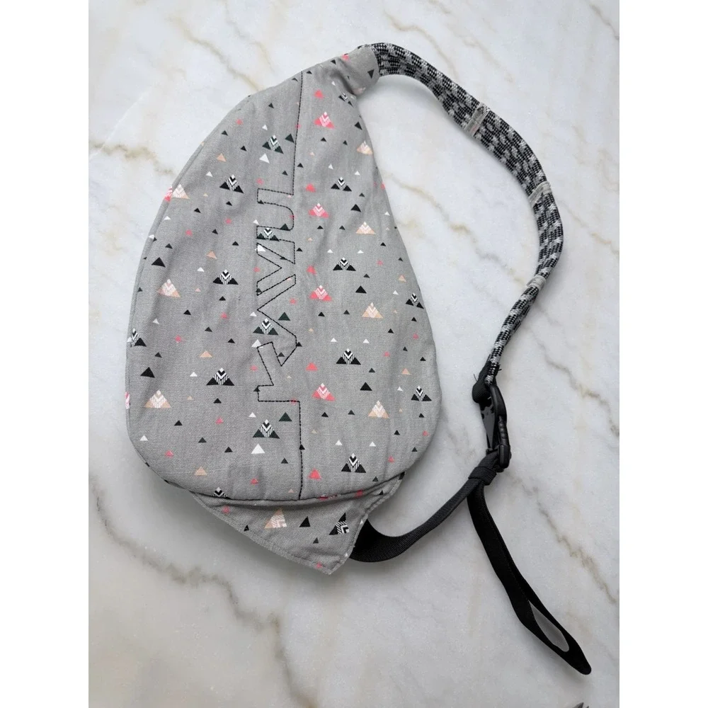 Kavu Rope Bag Canvas Sling Backpack Outdoor Travel Retired Pattern Gorpcore Hike